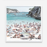 Shop European Cove (Square) Art Print a coastal themed painted wall art print from The Print Emporium wall artwork collection - Buy Australian made fine art painting style poster and framed prints for the home and your interior decor room, TPE-476-AP