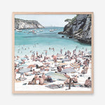Shop European Cove (Square) Art Print a coastal themed painted wall art print from The Print Emporium wall artwork collection - Buy Australian made fine art painting style poster and framed prints for the home and your interior decor room, TPE-476-AP