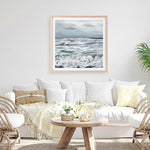 Shop Evening Swell (Square) Art Print a coastal themed painted wall art print from The Print Emporium wall artwork collection - Buy Australian made fine art painting style poster and framed prints for the home and your interior decor room, TPE-139-AP