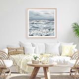 Shop Evening Swell (Square) Art Print a coastal themed painted wall art print from The Print Emporium wall artwork collection - Buy Australian made fine art painting style poster and framed prints for the home and your interior decor room, TPE-139-AP