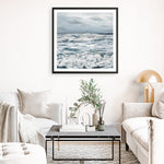 Shop Evening Swell (Square) Art Print a coastal themed painted wall art print from The Print Emporium wall artwork collection - Buy Australian made fine art painting style poster and framed prints for the home and your interior decor room, TPE-139-AP