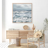 Shop Evening Swell (Square) Art Print a coastal themed painted wall art print from The Print Emporium wall artwork collection - Buy Australian made fine art painting style poster and framed prints for the home and your interior decor room, TPE-139-AP