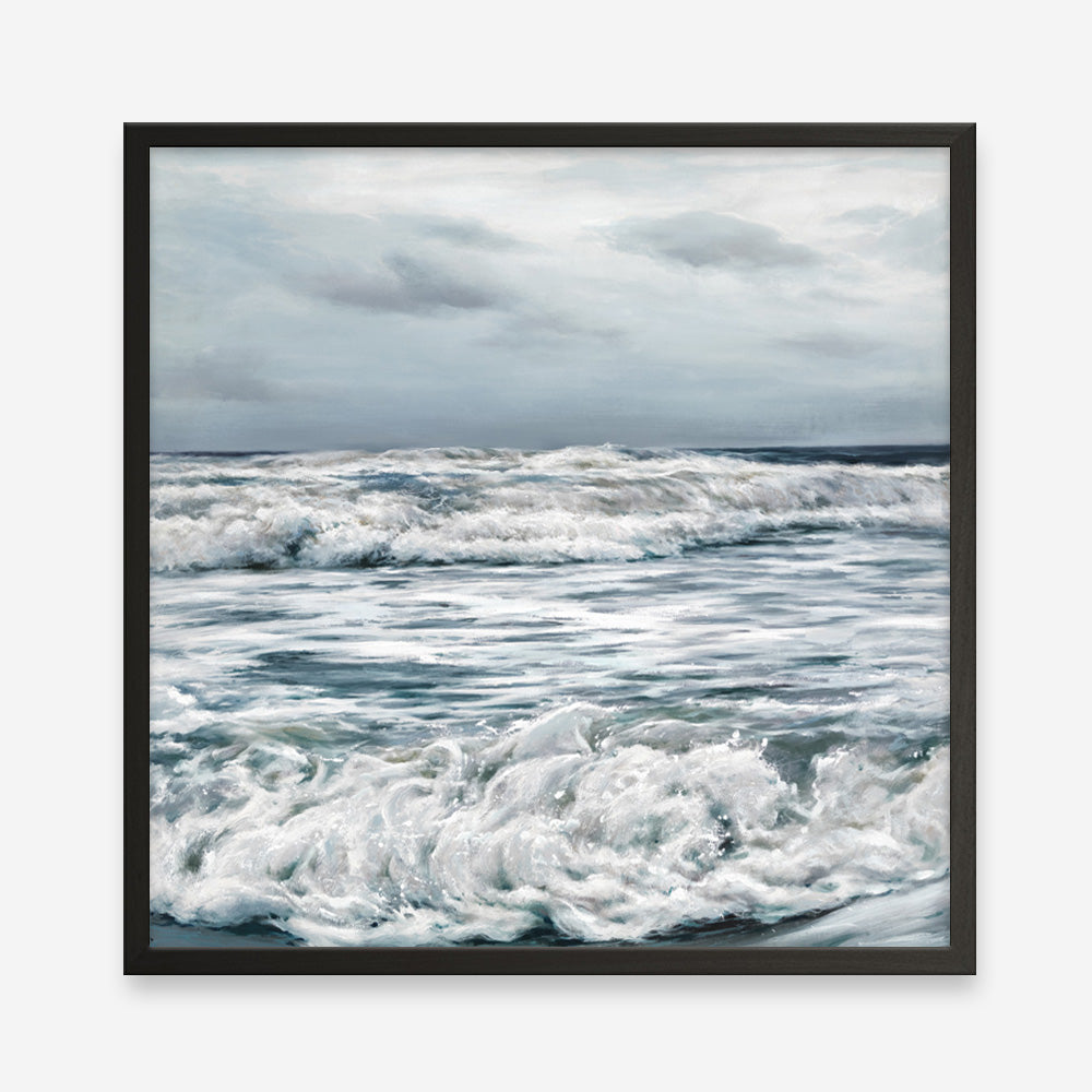 Shop Evening Swell (Square) Art Print a coastal themed painted wall art print from The Print Emporium wall artwork collection - Buy Australian made fine art painting style poster and framed prints for the home and your interior decor room, TPE-139-AP