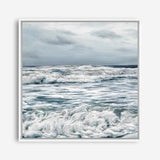 Shop Evening Swell (Square) Canvas Print a coastal themed painted framed canvas wall art print from The Print Emporium artwork collection - Buy Australian made fine art painting style stretched canvas prints for the home and your interior decor space, TPE-139-CA-40X40-NF