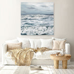 Shop Evening Swell (Square) Canvas Print a coastal themed painted framed canvas wall art print from The Print Emporium artwork collection - Buy Australian made fine art painting style stretched canvas prints for the home and your interior decor space, TPE-139-CA-40X40-NF