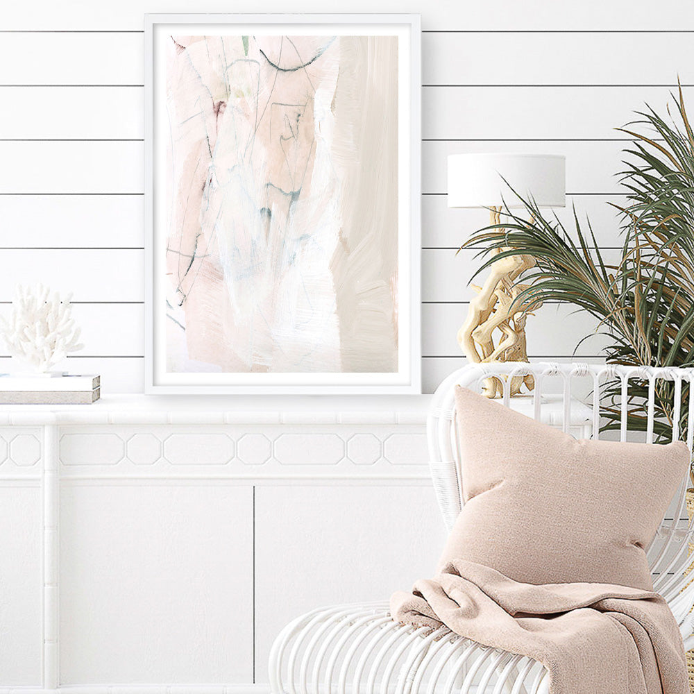 Shop Fade To White Art Print a painted abstract themed wall art print from The Print Emporium wall artwork collection - Buy Australian made fine art painting style poster and framed prints for the home and your interior decor room, TPE-DH-348-AP