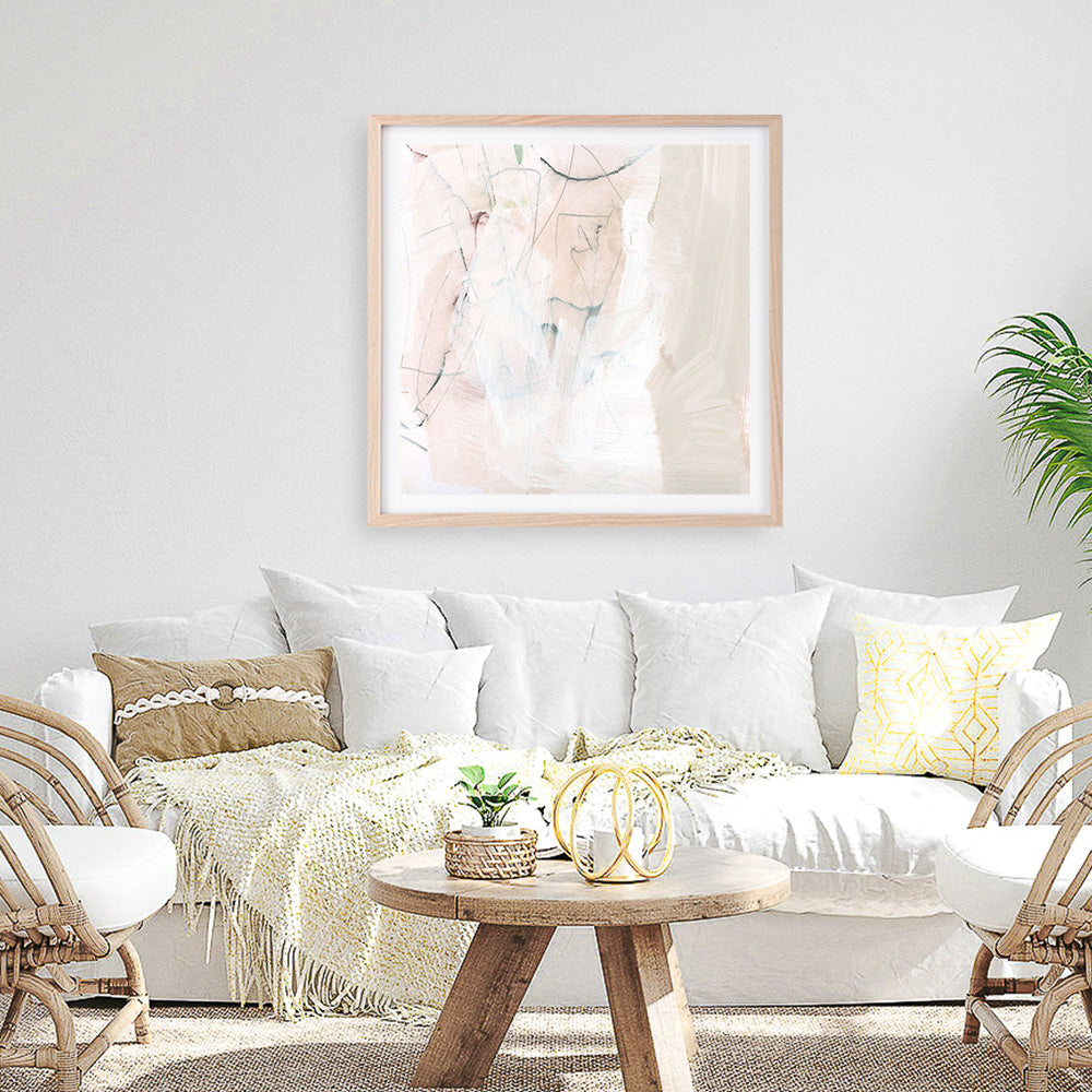 Shop Fade to White (Square) Art Print a painted abstract themed wall art print from The Print Emporium wall artwork collection - Buy Australian made fine art painting style poster and framed prints for the home and your interior decor room, TPE-DH-157-AP