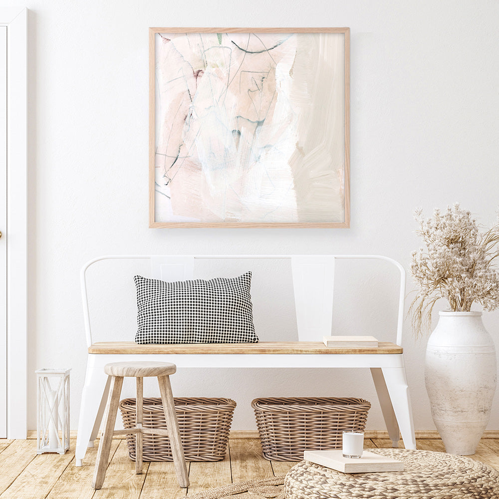 Shop Fade to White (Square) Art Print a painted abstract themed wall art print from The Print Emporium wall artwork collection - Buy Australian made fine art painting style poster and framed prints for the home and your interior decor room, TPE-DH-157-AP