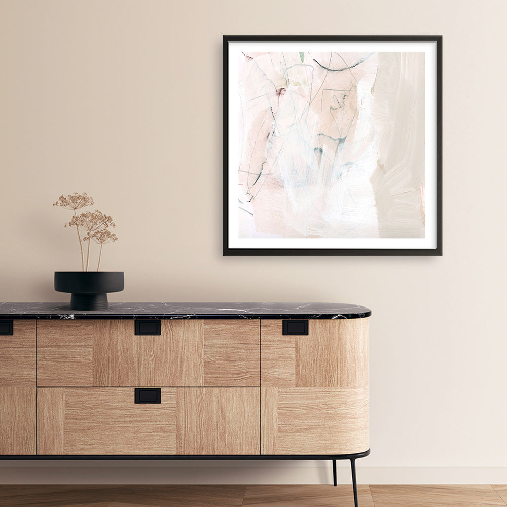 Shop Fade to White (Square) Art Print a painted abstract themed wall art print from The Print Emporium wall artwork collection - Buy Australian made fine art painting style poster and framed prints for the home and your interior decor room, TPE-DH-157-AP