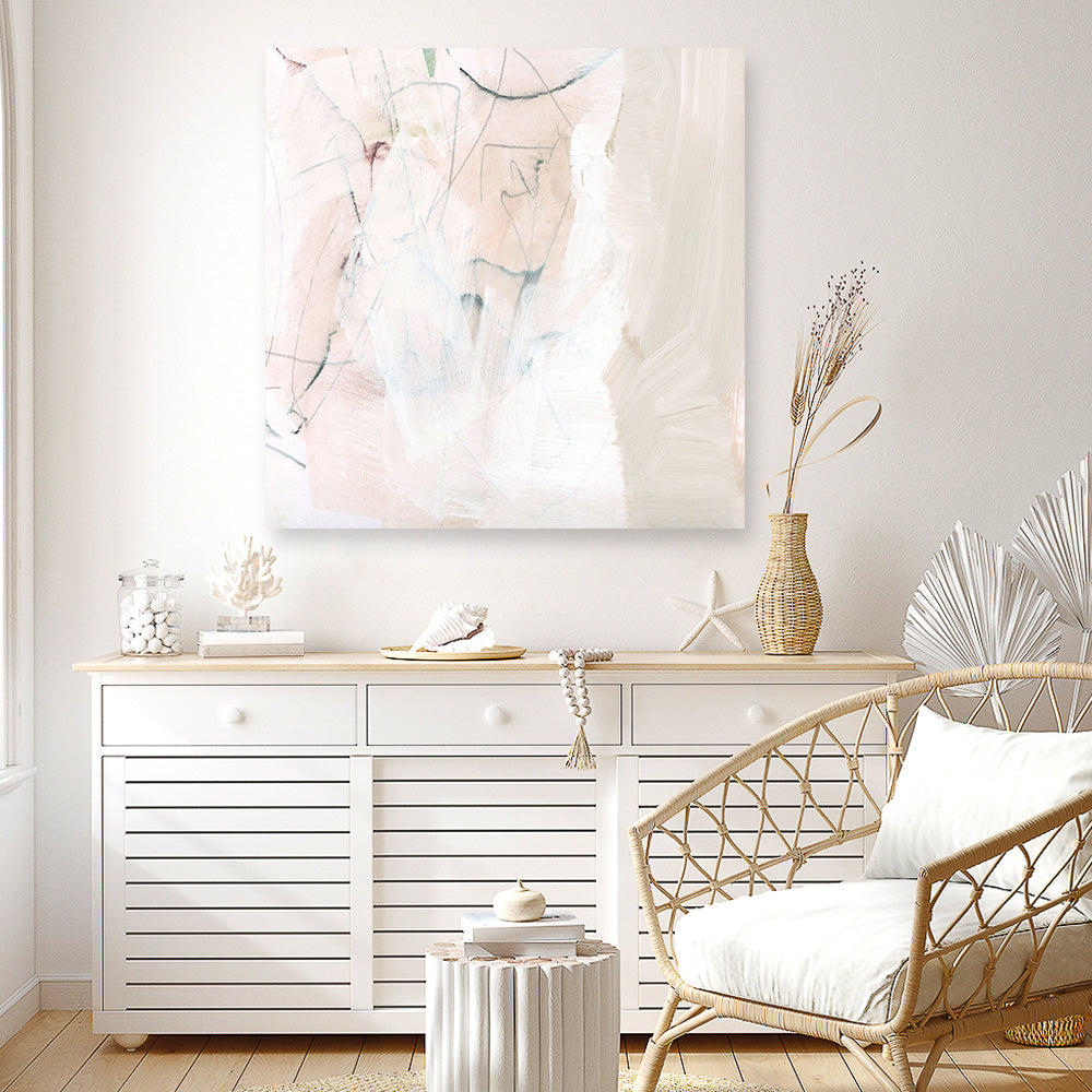 Shop Fade to White (Square) Canvas Print a painted abstract themed framed canvas wall art print from The Print Emporium artwork collection - Buy Australian made fine art painting style stretched canvas prints for the home and your interior decor space, TPE-DH-157-CA-40X40-NF