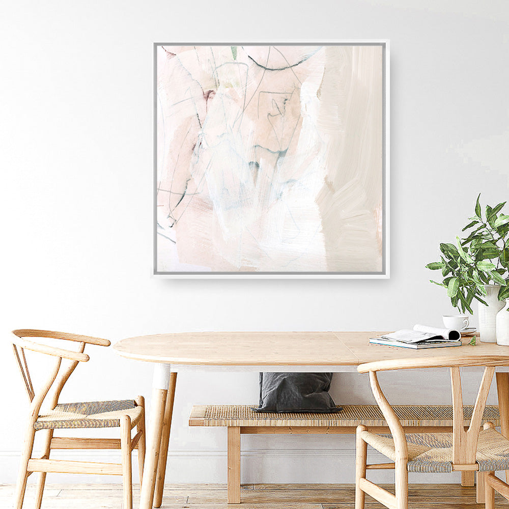 Shop Fade to White (Square) Canvas Print a painted abstract themed framed canvas wall art print from The Print Emporium artwork collection - Buy Australian made fine art painting style stretched canvas prints for the home and your interior decor space, TPE-DH-157-CA-40X40-NF