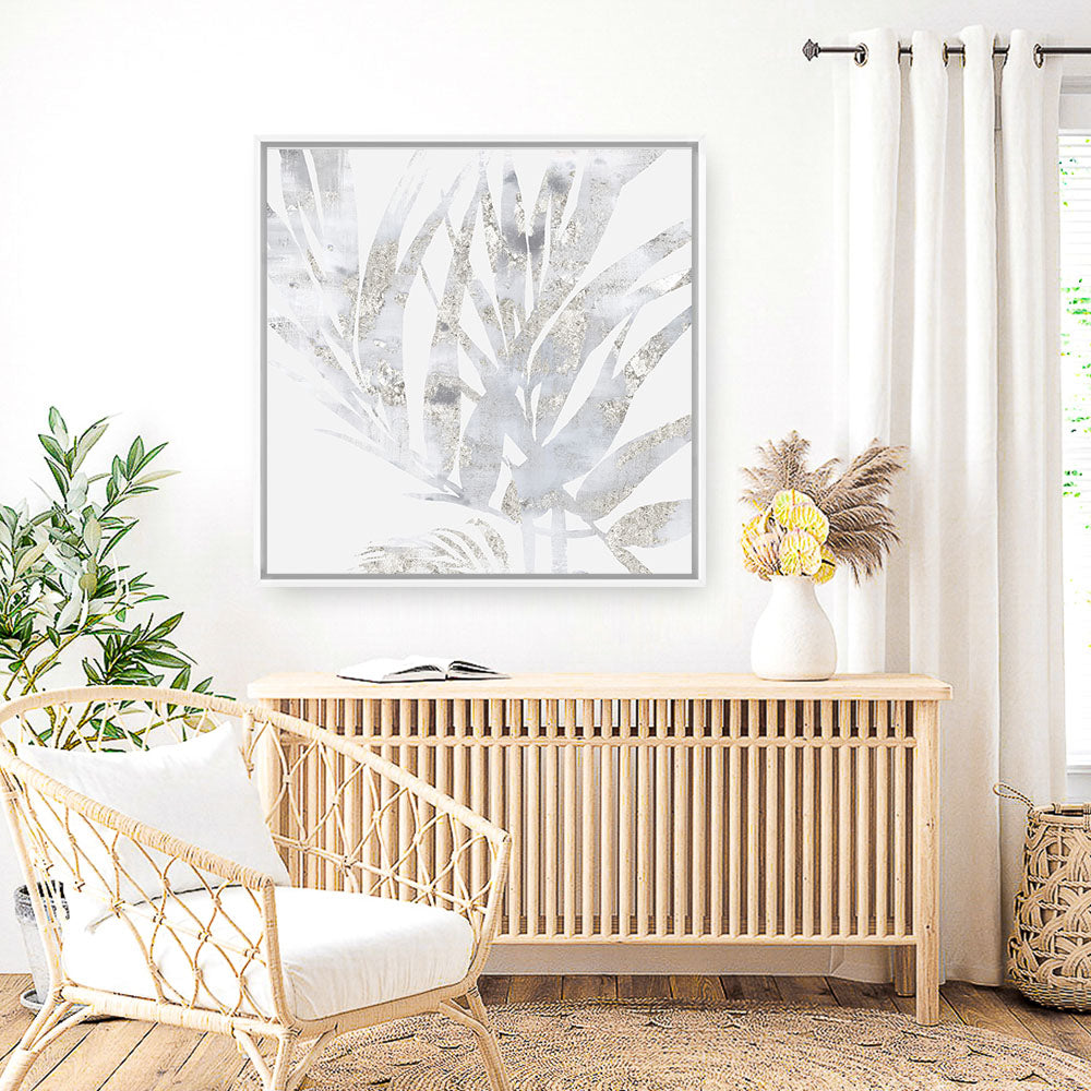 Shop Faded Leaves I (Square) Canvas Print a painted abstract themed framed canvas wall art print from The Print Emporium artwork collection - Buy Australian made fine art painting style stretched canvas prints for the home and your interior decor space, TPE-PC-EW015-CA-40X40-NF