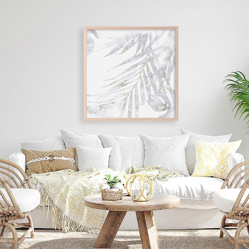 Shop Faded Leaves II (Square) Art Print a painted abstract themed wall art print from The Print Emporium wall artwork collection - Buy Australian made fine art painting style poster and framed prints for the home and your interior decor room, TPE-PC-EW016-AP
