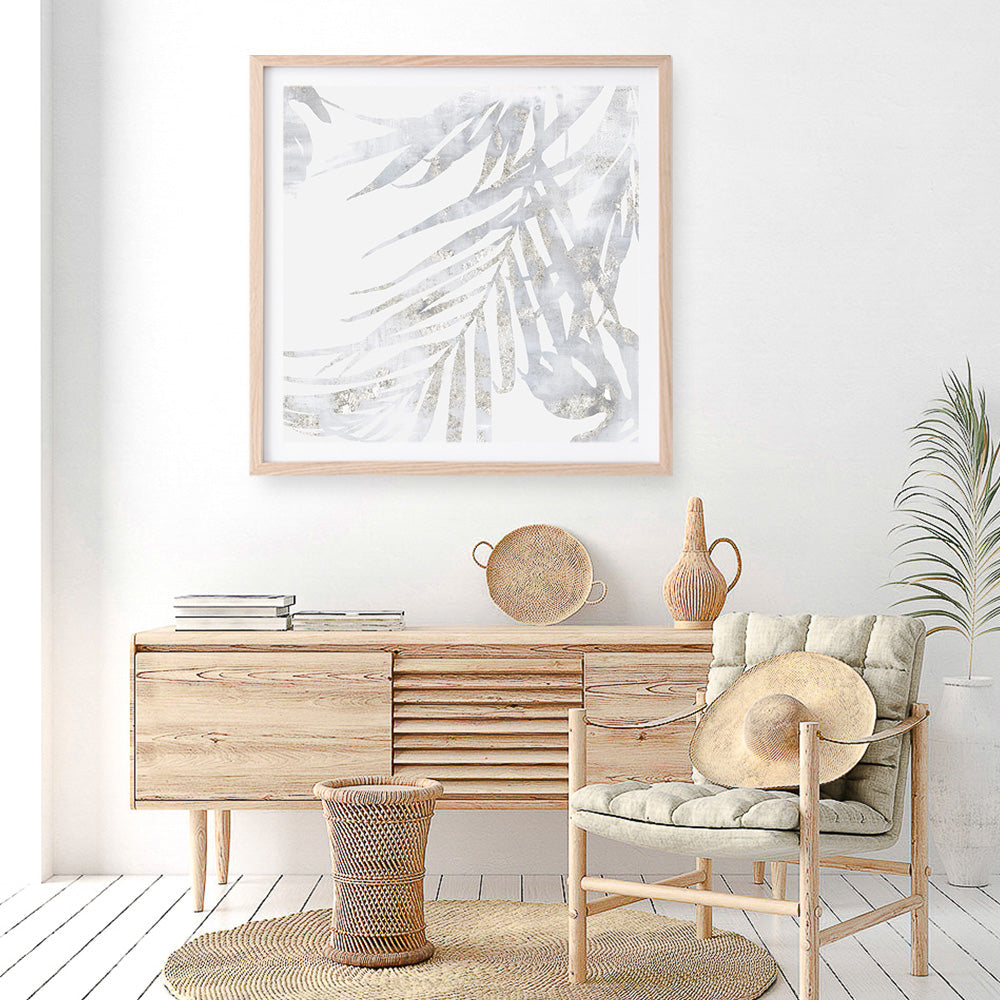 Shop Faded Leaves II (Square) Art Print a painted abstract themed wall art print from The Print Emporium wall artwork collection - Buy Australian made fine art painting style poster and framed prints for the home and your interior decor room, TPE-PC-EW016-AP