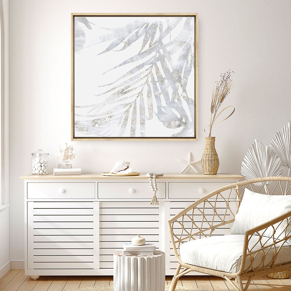 Shop Faded Leaves II (Square) Canvas Print a painted abstract themed framed canvas wall art print from The Print Emporium artwork collection - Buy Australian made fine art painting style stretched canvas prints for the home and your interior decor space, TPE-PC-EW016-CA-40X40-NF