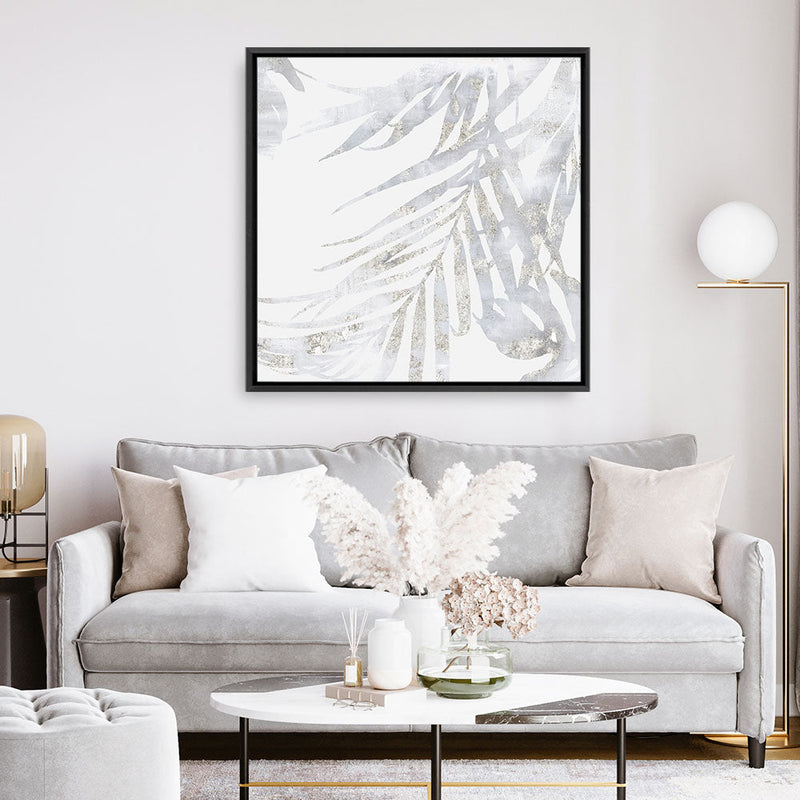 Shop Faded Leaves II (Square) Canvas Print a painted abstract themed framed canvas wall art print from The Print Emporium artwork collection - Buy Australian made fine art painting style stretched canvas prints for the home and your interior decor space, TPE-PC-EW016-CA-40X40-NF