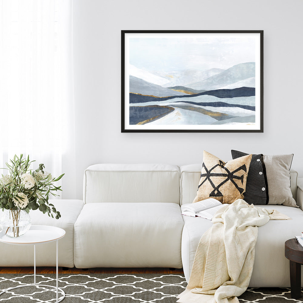 Shop Far Away Land I Art Print a painted abstract themed wall art print from The Print Emporium wall artwork collection - Buy Australian made fine art painting style poster and framed prints for the home and your interior decor room, TPE-PC-EW416-AP