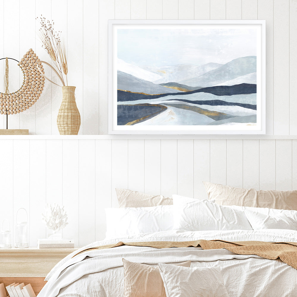 Shop Far Away Land I Art Print a painted abstract themed wall art print from The Print Emporium wall artwork collection - Buy Australian made fine art painting style poster and framed prints for the home and your interior decor room, TPE-PC-EW416-AP