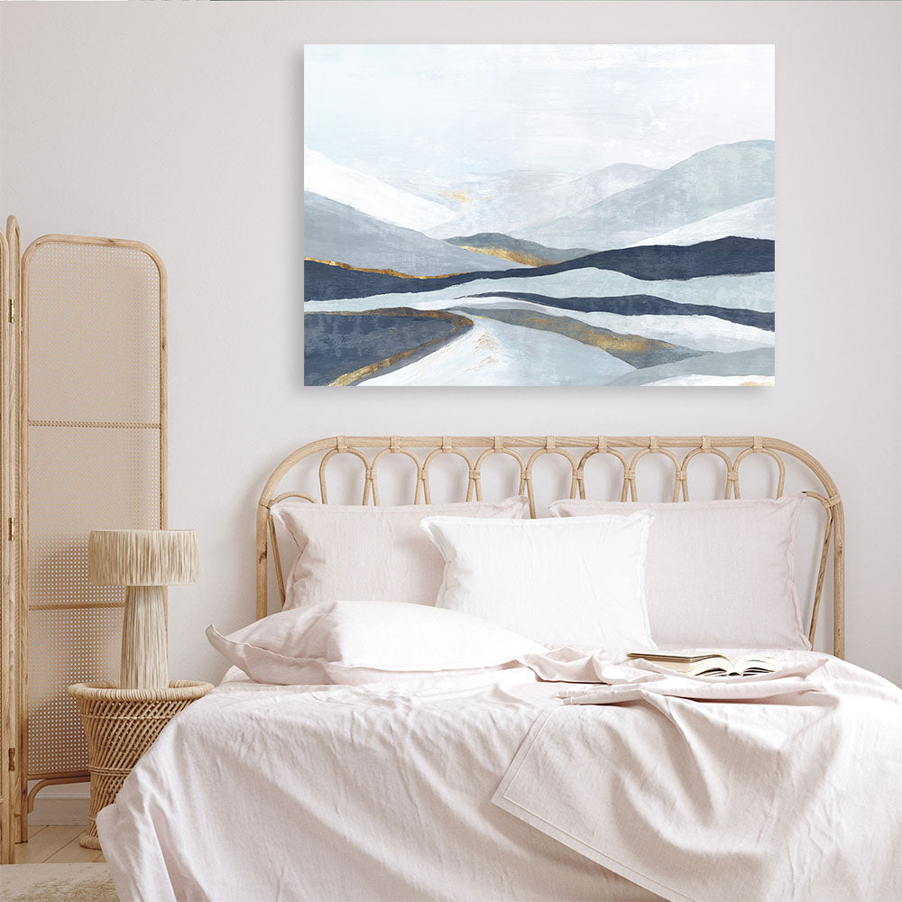 Shop Far Away Land I Canvas Print a painted abstract themed framed canvas wall art print from The Print Emporium artwork collection - Buy Australian made fine art painting style stretched canvas prints for the home and your interior decor space, TPE-PC-EW416-CA-35X46-NF