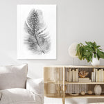 Shop Feather Canvas Print a painted bird themed framed canvas wall art print from The Print Emporium artwork collection - Buy Australian made fine art painting style stretched canvas prints for the home and your interior decor space, TPE-211-CA-35X46-NF