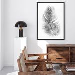 Shop Feather Canvas Print a painted bird themed framed canvas wall art print from The Print Emporium artwork collection - Buy Australian made fine art painting style stretched canvas prints for the home and your interior decor space, TPE-211-CA-35X46-NF