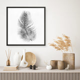 Shop Feather (Square) Art Print a painted bird themed wall art print from The Print Emporium wall artwork collection - Buy Australian made fine art painting style poster and framed prints for the home and your interior decor room, TPE-185-AP
