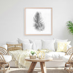Shop Feather (Square) Art Print a painted bird themed wall art print from The Print Emporium wall artwork collection - Buy Australian made fine art painting style poster and framed prints for the home and your interior decor room, TPE-185-AP