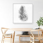 Shop Feather (Square) Canvas Print a painted bird themed framed canvas wall art print from The Print Emporium artwork collection - Buy Australian made fine art painting style stretched canvas prints for the home and your interior decor space, TPE-185-CA-40X40-NF