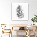 Shop Feather (Square) Canvas Print a painted bird themed framed canvas wall art print from The Print Emporium artwork collection - Buy Australian made fine art painting style stretched canvas prints for the home and your interior decor space, TPE-185-CA-40X40-NF