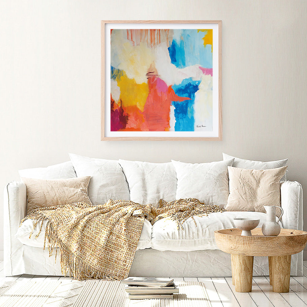 Shop Feeling Zen (Square) Art Print a painted abstract themed wall art print from The Print Emporium wall artwork collection - Buy Australian made fine art painting style poster and framed prints for the home and your interior decor room, TPE-WA-38692-AP