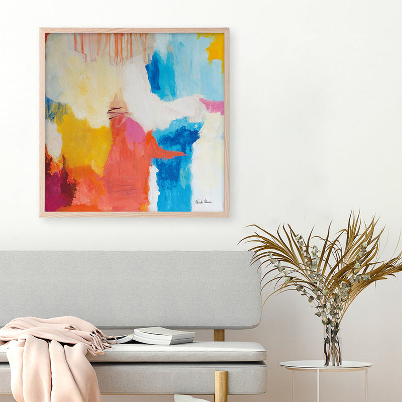 Shop Feeling Zen (Square) Art Print a painted abstract themed wall art print from The Print Emporium wall artwork collection - Buy Australian made fine art painting style poster and framed prints for the home and your interior decor room, TPE-WA-38692-AP