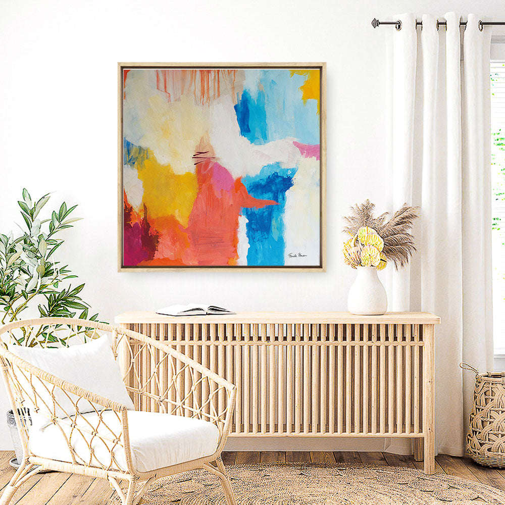 Shop Feeling Zen (Square) Canvas Print a painted abstract themed framed canvas wall art print from The Print Emporium artwork collection - Buy Australian made fine art painting style stretched canvas prints for the home and your interior decor space, TPE-WA-38692-CA-40X40-NF