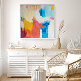 Shop Feeling Zen (Square) Canvas Print a painted abstract themed framed canvas wall art print from The Print Emporium artwork collection - Buy Australian made fine art painting style stretched canvas prints for the home and your interior decor space, TPE-WA-38692-CA-40X40-NF