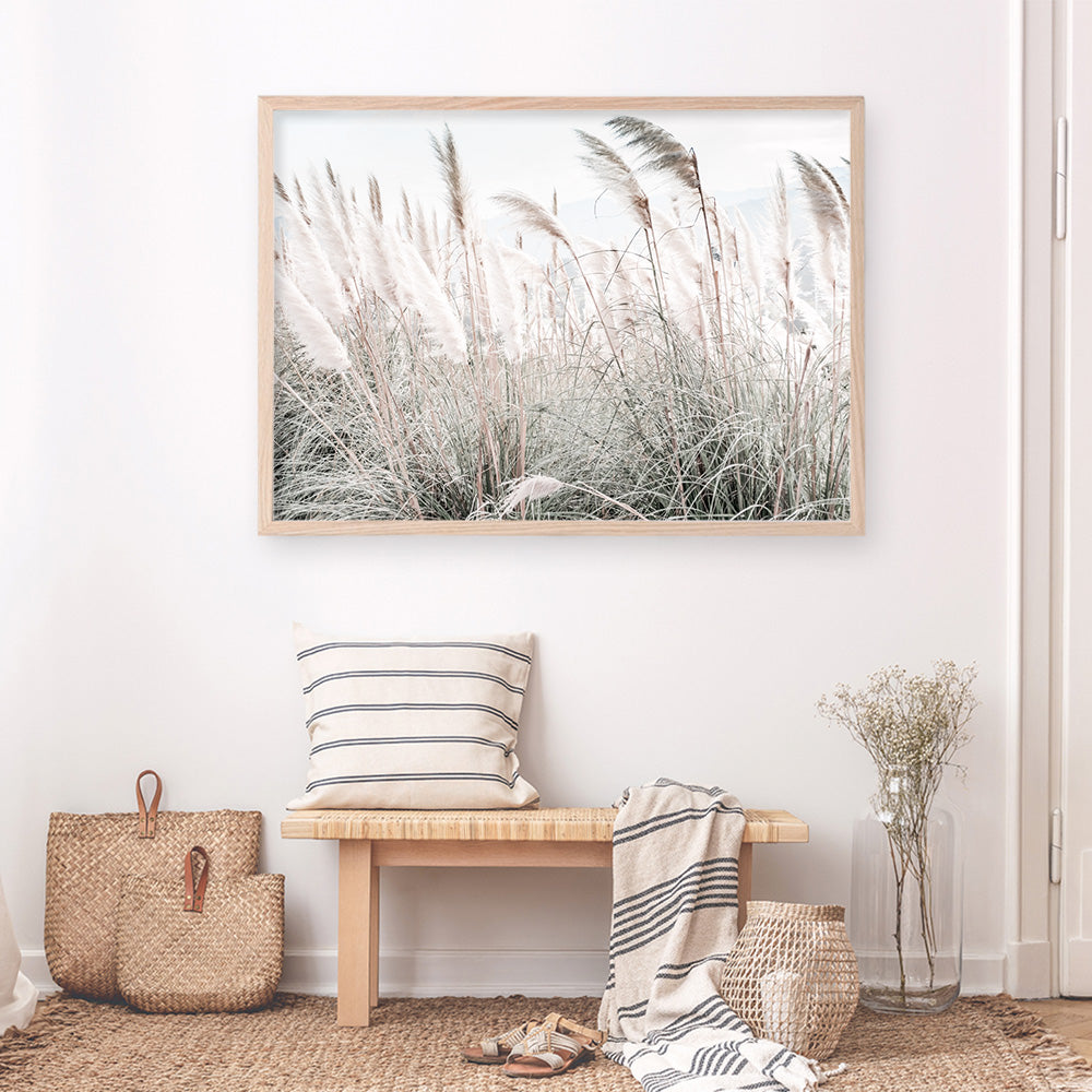 Shop Field of Pampas Grass Photo Art Print a coastal themed photography wall art print from The Print Emporium wall artwork collection - Buy Australian made fine art poster and framed prints for the home and your interior decor, TPE-912-AP