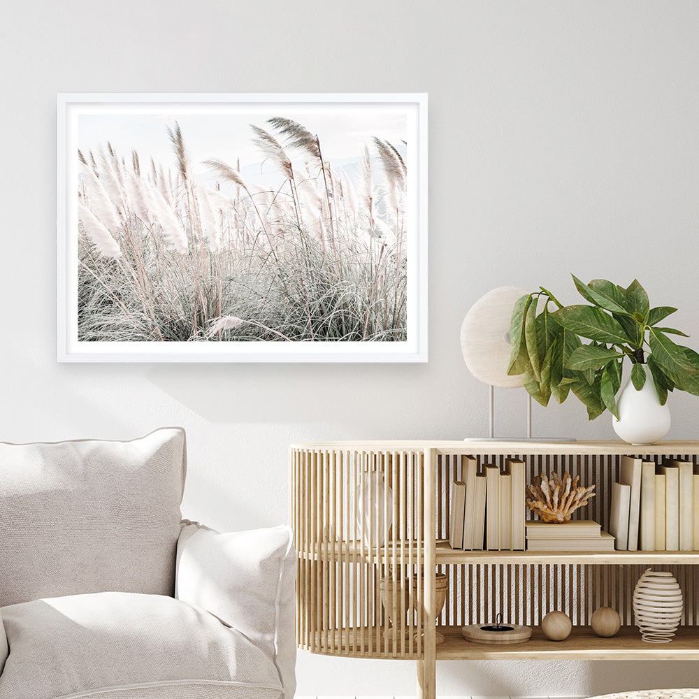 Shop Field of Pampas Grass Photo Art Print a coastal themed photography wall art print from The Print Emporium wall artwork collection - Buy Australian made fine art poster and framed prints for the home and your interior decor, TPE-912-AP