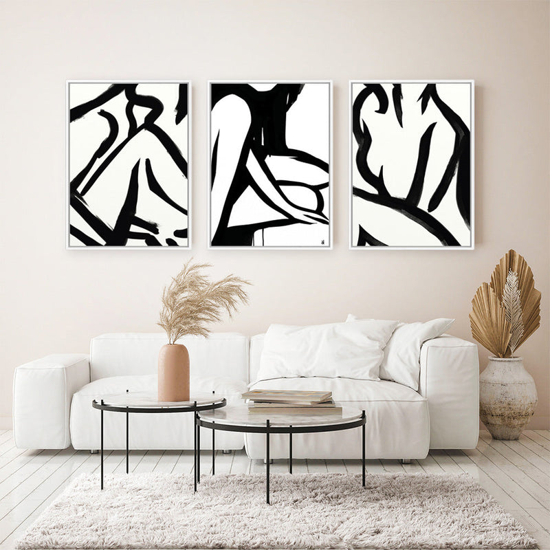 Shop Figure 3 Canvas Print a painted abstract themed framed canvas wall art print from The Print Emporium artwork collection - Buy Australian made fine art painting style stretched canvas prints for the home and your interior decor space, TPE-DH-048-CA-35X46-NF