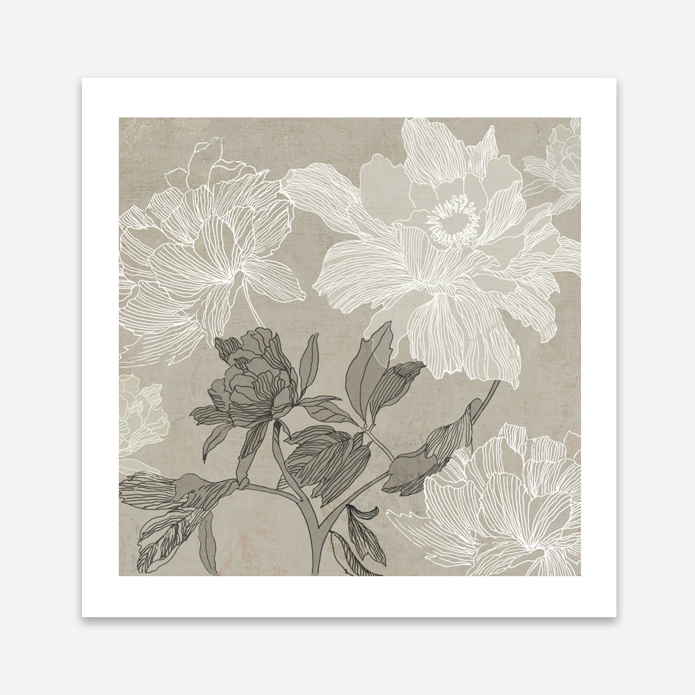 Shop Floral Lines I (Square) Art Print a floral themed painted wall art print from The Print Emporium wall artwork collection - Buy Australian made fine art painting style poster and framed prints for the home and your interior decor room, TPE-PC-JN625-AP