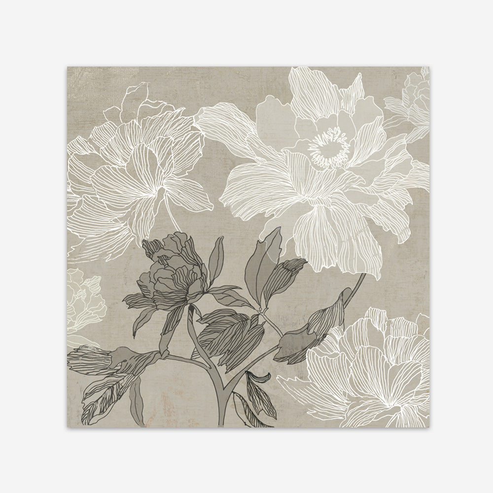 Shop Floral Lines I (Square) Art Print a floral themed painted wall art print from The Print Emporium wall artwork collection - Buy Australian made fine art painting style poster and framed prints for the home and your interior decor room, TPE-PC-JN625-AP