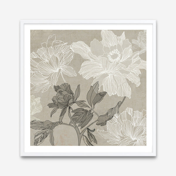 Shop Floral Lines I (Square) Art Print a floral themed painted wall art print from The Print Emporium wall artwork collection - Buy Australian made fine art painting style poster and framed prints for the home and your interior decor room, TPE-PC-JN625-AP