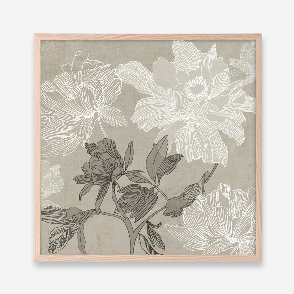 Shop Floral Lines I (Square) Art Print a floral themed painted wall art print from The Print Emporium wall artwork collection - Buy Australian made fine art painting style poster and framed prints for the home and your interior decor room, TPE-PC-JN625-AP