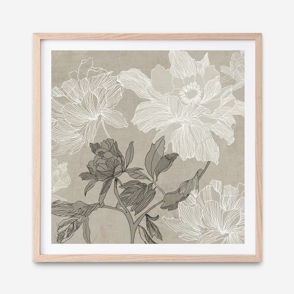 Shop Floral Lines I (Square) Art Print a floral themed painted wall art print from The Print Emporium wall artwork collection - Buy Australian made fine art painting style poster and framed prints for the home and your interior decor room, TPE-PC-JN625-AP