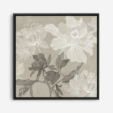Shop Floral Lines I (Square) Canvas Print a floral themed painted framed canvas wall art print from The Print Emporium artwork collection - Buy Australian made fine art painting style stretched canvas prints for the home and your interior decor space, TPE-PC-JN625-CA-40X40-NF