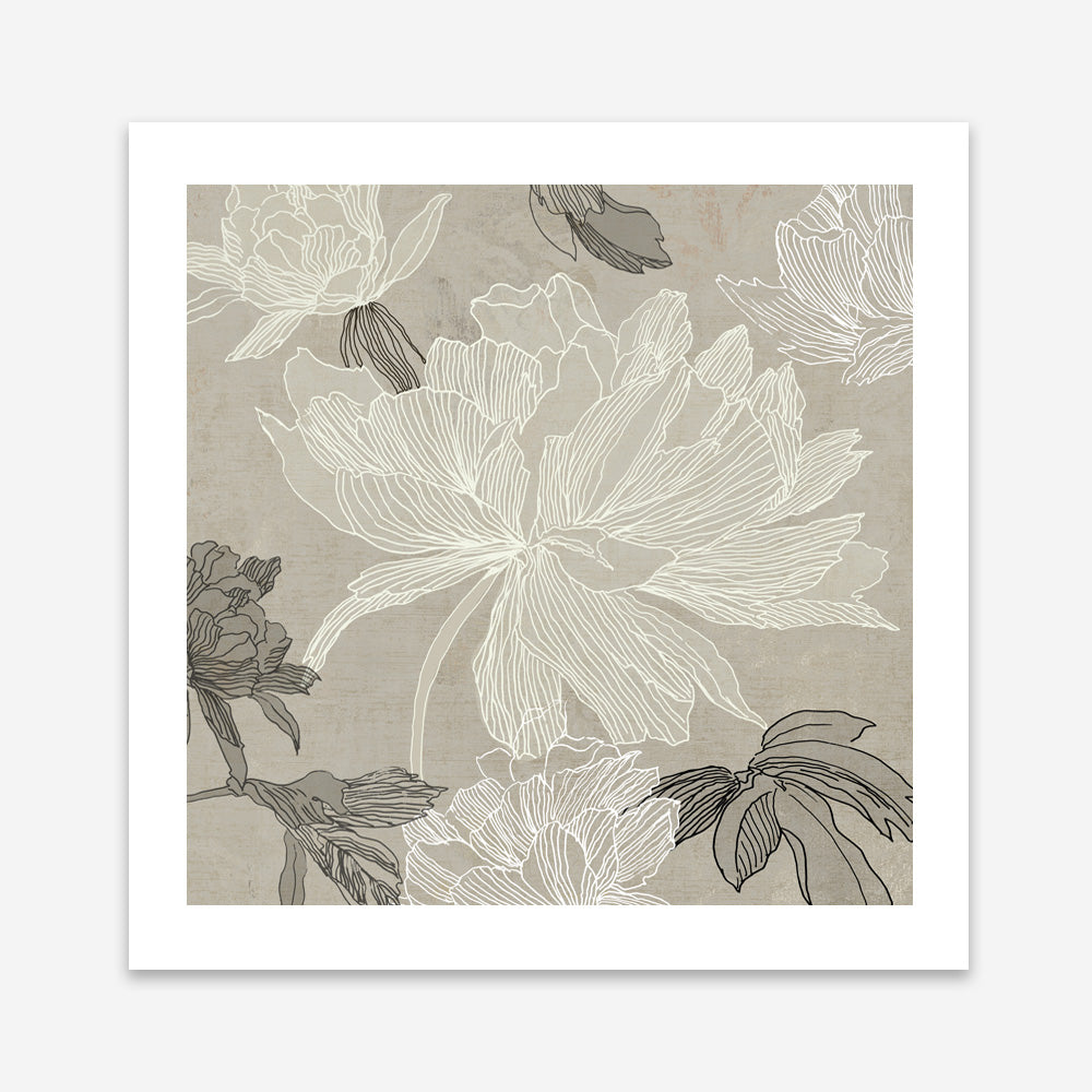 Shop Floral Lines II (Square) Art Print a floral themed painted wall art print from The Print Emporium wall artwork collection - Buy Australian made fine art painting style poster and framed prints for the home and your interior decor room, TPE-PC-JN626-AP