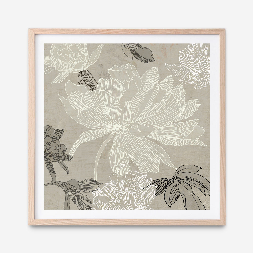 Shop Floral Lines II (Square) Art Print a floral themed painted wall art print from The Print Emporium wall artwork collection - Buy Australian made fine art painting style poster and framed prints for the home and your interior decor room, TPE-PC-JN626-AP