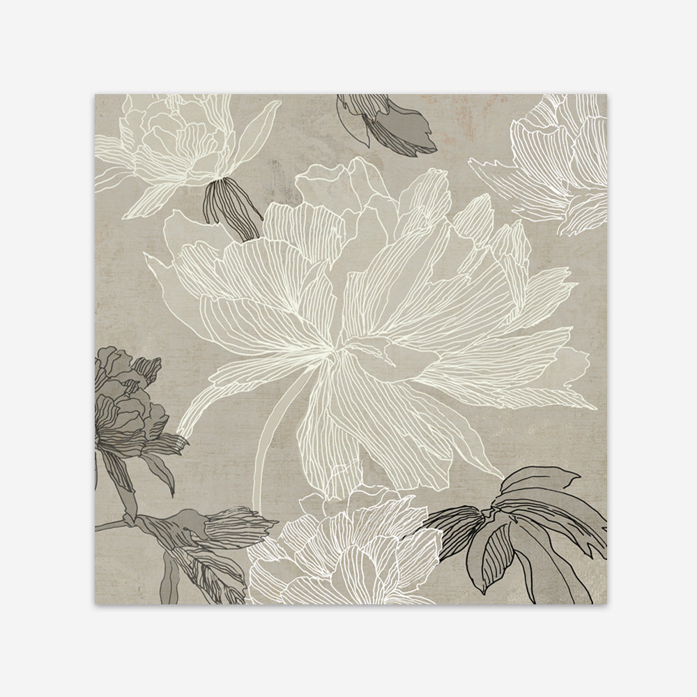 Shop Floral Lines II (Square) Art Print a floral themed painted wall art print from The Print Emporium wall artwork collection - Buy Australian made fine art painting style poster and framed prints for the home and your interior decor room, TPE-PC-JN626-AP