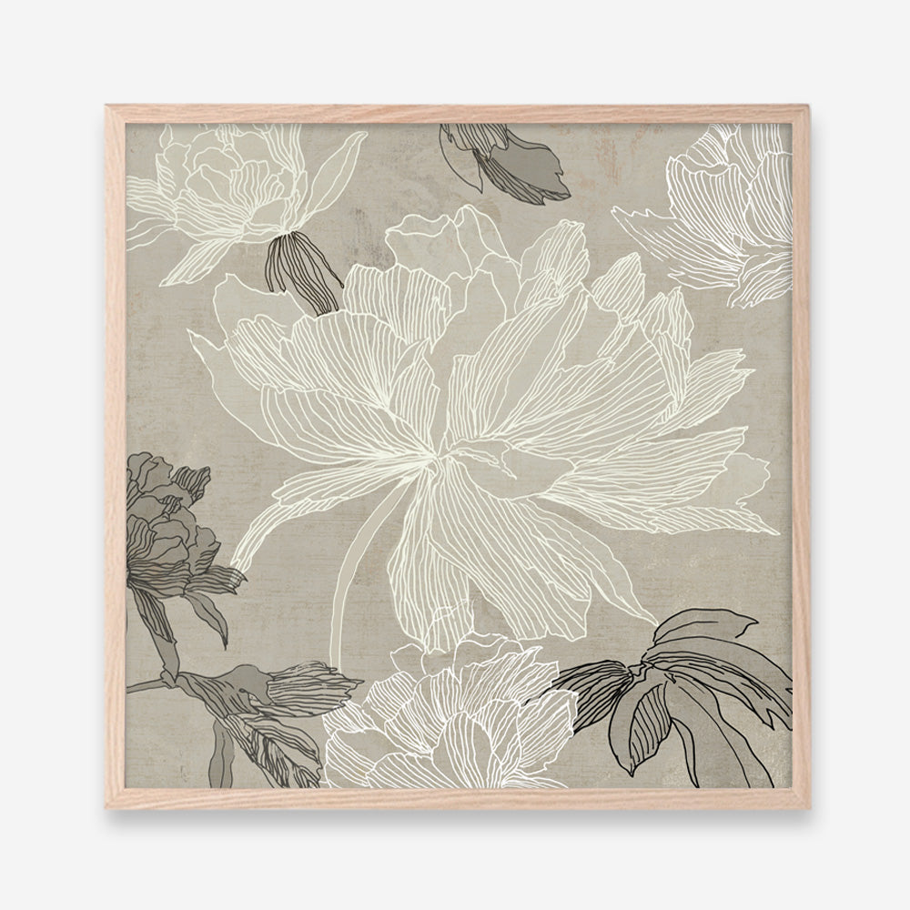 Shop Floral Lines II (Square) Art Print a floral themed painted wall art print from The Print Emporium wall artwork collection - Buy Australian made fine art painting style poster and framed prints for the home and your interior decor room, TPE-PC-JN626-AP