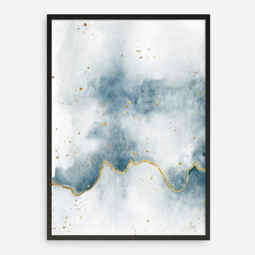 Shop Flow with Gold II Art Print a painted abstract themed wall art print from The Print Emporium wall artwork collection - Buy Australian made fine art painting style poster and framed prints for the home and your interior decor room, TPE-WA-36968-AP