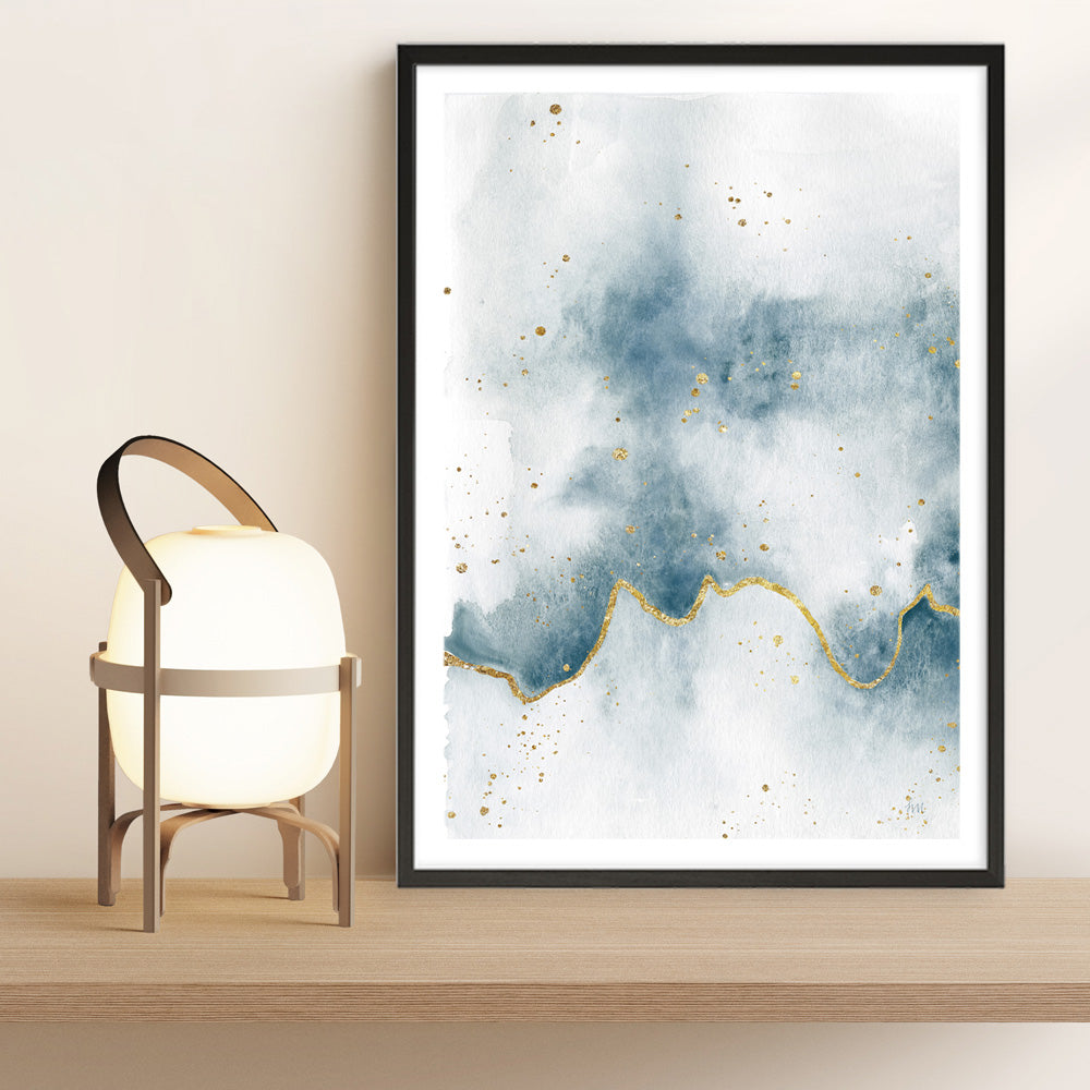 Shop Flow with Gold II Art Print a painted abstract themed wall art print from The Print Emporium wall artwork collection - Buy Australian made fine art painting style poster and framed prints for the home and your interior decor room, TPE-WA-36968-AP