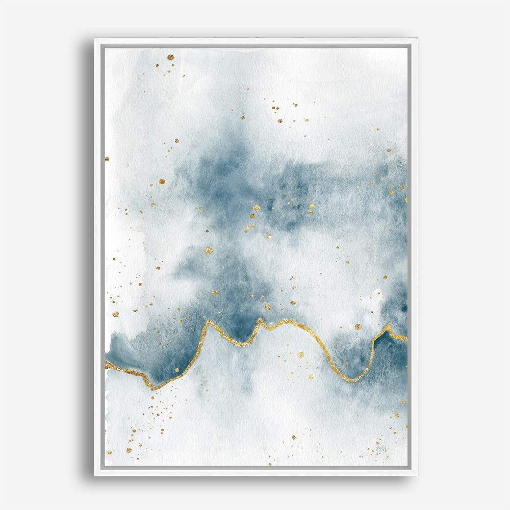 Shop Flow with Gold II Canvas Print a painted abstract themed framed canvas wall art print from The Print Emporium artwork collection - Buy Australian made fine art painting style stretched canvas prints for the home and your interior decor space, TPE-WA-36968-CA-35X46-NF
