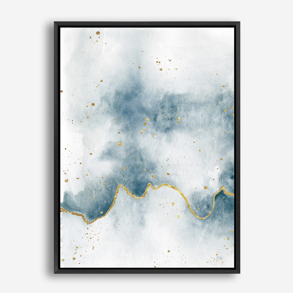 Shop Flow with Gold II Canvas Print a painted abstract themed framed canvas wall art print from The Print Emporium artwork collection - Buy Australian made fine art painting style stretched canvas prints for the home and your interior decor space, TPE-WA-36968-CA-35X46-NF